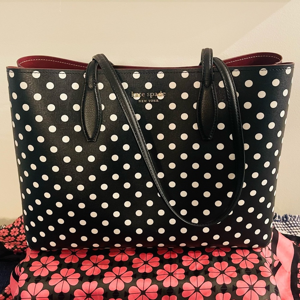 Kate Spade All Day Large Polka Dot Tote 😍 - Picture 3 of 13